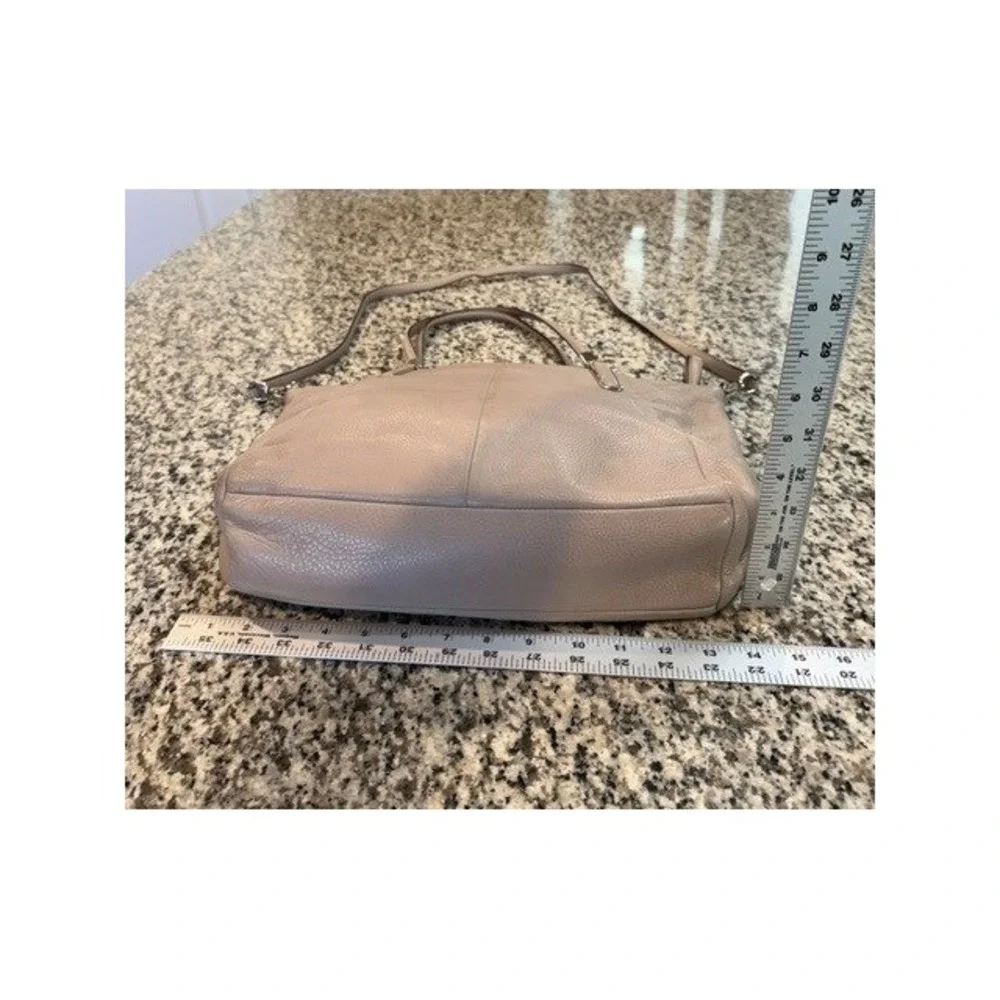 Coach Kelsey Satchel Taupe Pebbled Leather Shoulder Crossbody Bag F34494 EUC